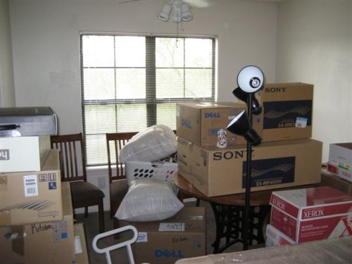piles of boxes